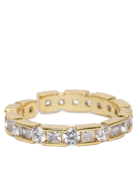 

Amavi Gold-Toned Stone Studded Finger Ring