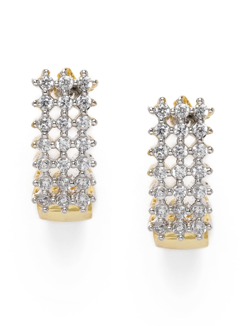 

Amavi Gold-Toned Stone Studded Contemporary Studs