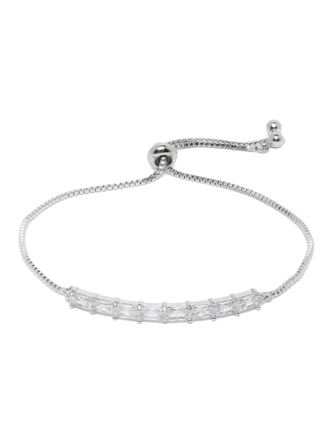 

Amavi Silver-Toned Rhodium Plated Charm Bracelet