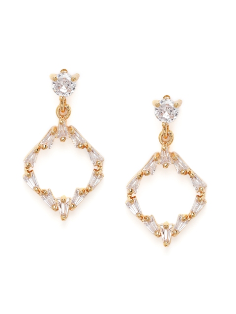 

Amavi Gold-Toned Diamond Shaped Drop Earrings