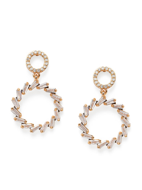 

Amavi Rose Gold-Toned Circular Drop Earrings