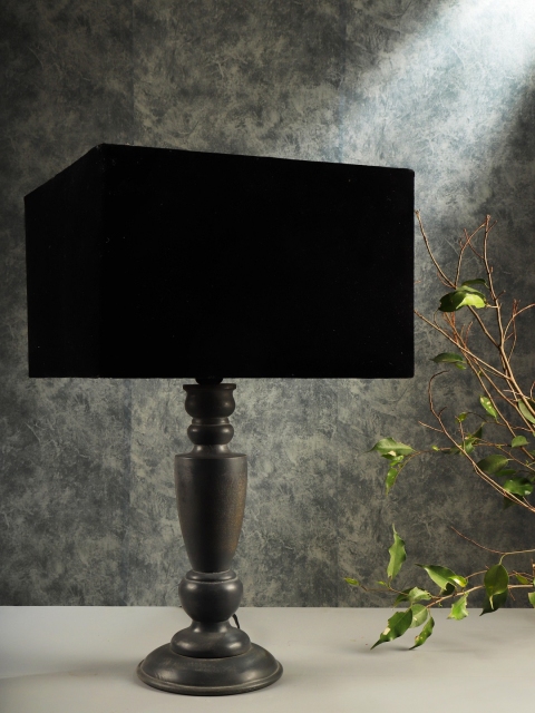 

Grated Ginger Black Solid Bedside Table Lamp with Shade
