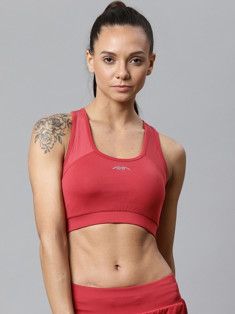 

Alcis Maroon X Nari Solid Non-Wired Lightly Padded Running Sports Bra WRL10U1