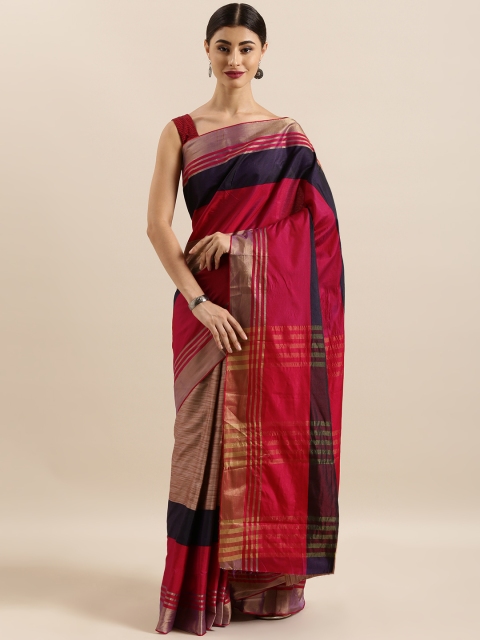 

KALINI Beige Silk Cotton Solid Mysore Silk Saree