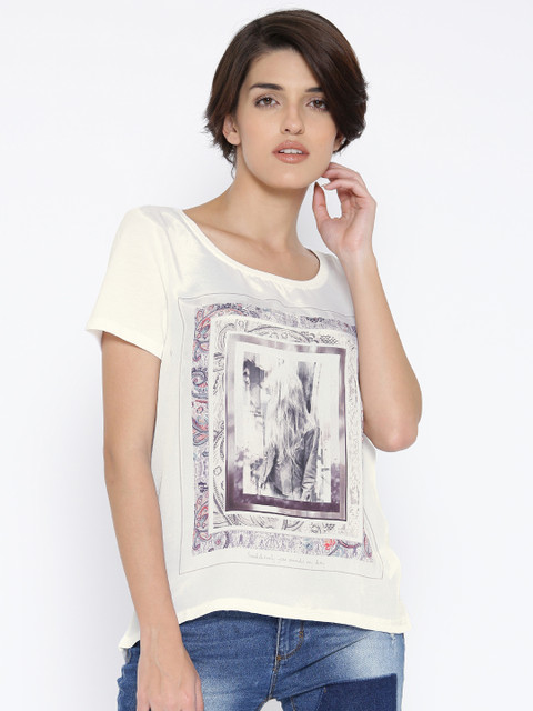 

ONLY Off-White Printed Tops