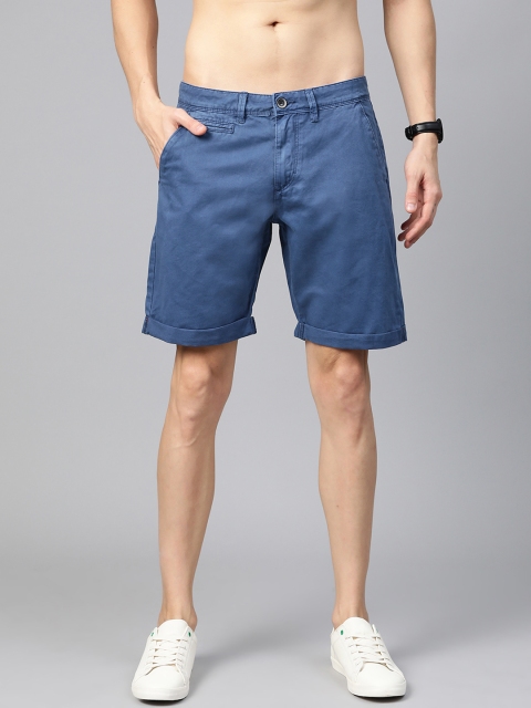 

Roadster Men Blue Solid Regular Fit Chino Shorts