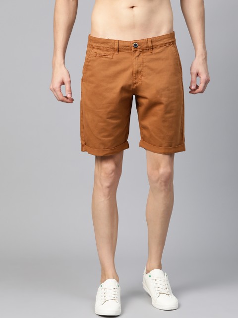 

Roadster Men Brown Solid Regular Fit Chino Shorts