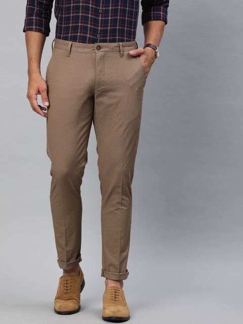 

Louis Philippe Sport Men Camel Brown Comfy Tapered Fit Printed Regular Trousers