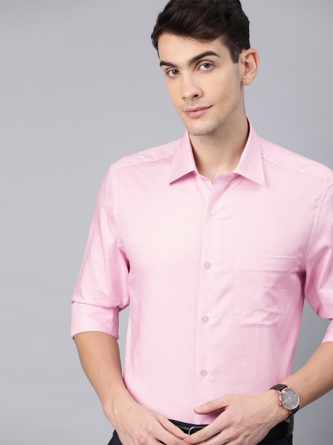 

Louis Philippe Men Pink Regular Fit Solid Formal Shirt