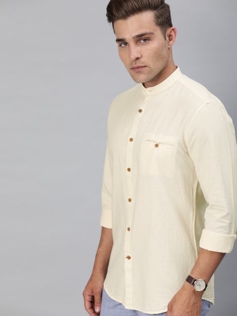 

Louis Philippe Sport Men Beige Super Slim Fit Solid Casual Shirt