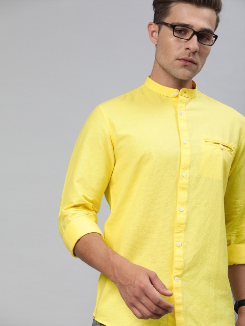 

Louis Philippe Sport Men Yellow Super Slim Fit Solid Casual Shirt