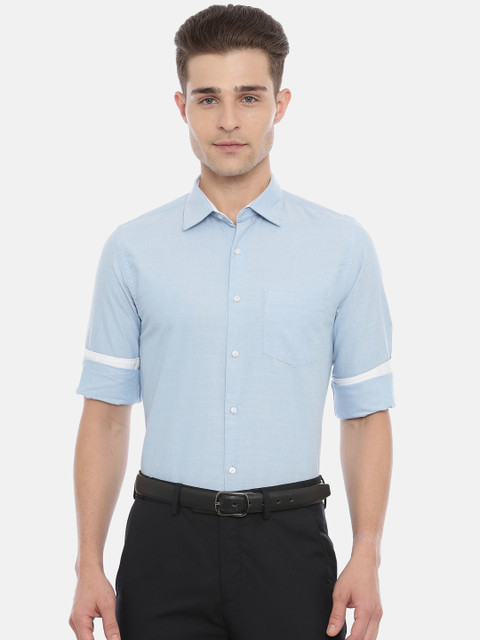 

IVOC Men Blue Slim Fit Solid Casual Shirt