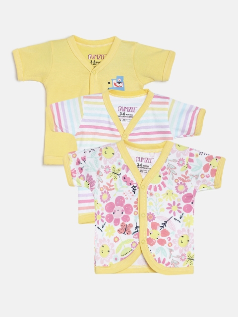 

BUMZEE Kids Pack of 3 Jhablas, Yellow