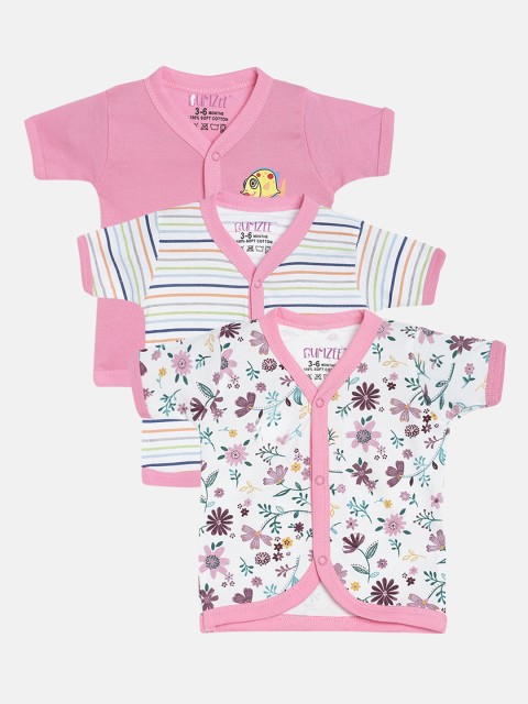 

BUMZEE Kids Pack of 3 Jhablas, Pink