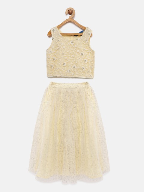 

Lil Peacock Cream-Coloured Ready to Wear Lehenga & Blouse with Dupatta