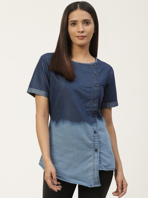 

ANTS Women Blue Dyed Denim Top