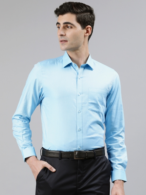 

Turtle Men Blue Slim Fit Textured Formal Shirt