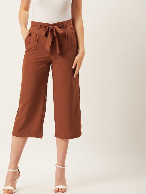 

Alsace Lorraine Paris Women Rust Brown Straight Fit Solid Parallel Trousers