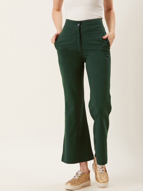 

Alsace Lorraine Paris Women Green Flared Solid Bootcut Trousers