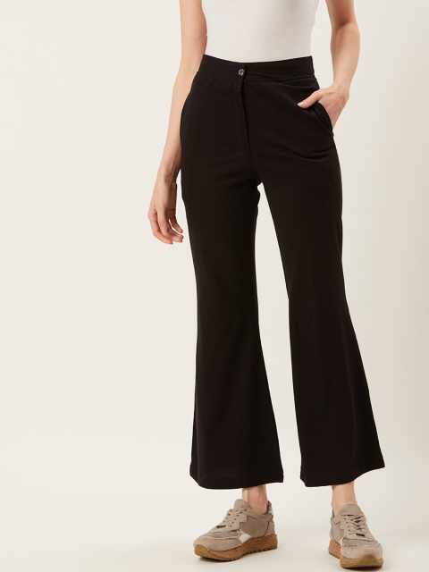 

Alsace Lorraine Paris Women Black Flared Solid Bootcut Trousers