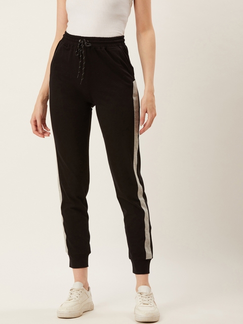 

Alsace Lorraine Paris Women Black Solid Cropped Joggers