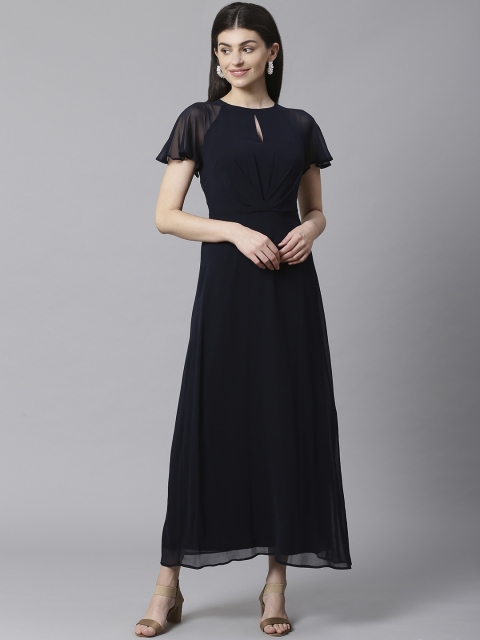 

DOROTHY PERKINS Women Navy Blue Solid Maxi Dress