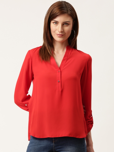 

DOROTHY PERKINS Women Red Solid Top