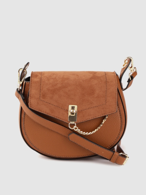 

DOROTHY PERKINS Brown Solid Sling Bag