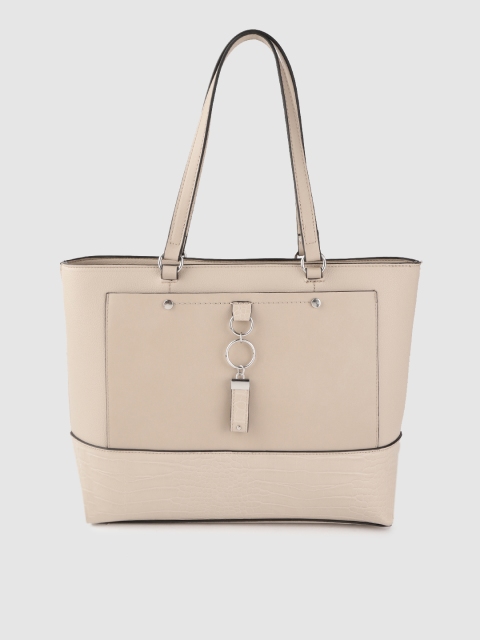 

DOROTHY PERKINS Beige Croc-Textured Shoulder Bag