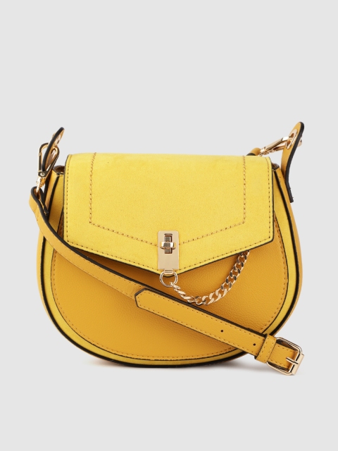 

DOROTHY PERKINS Mustard Yellow Solid Sling Bag