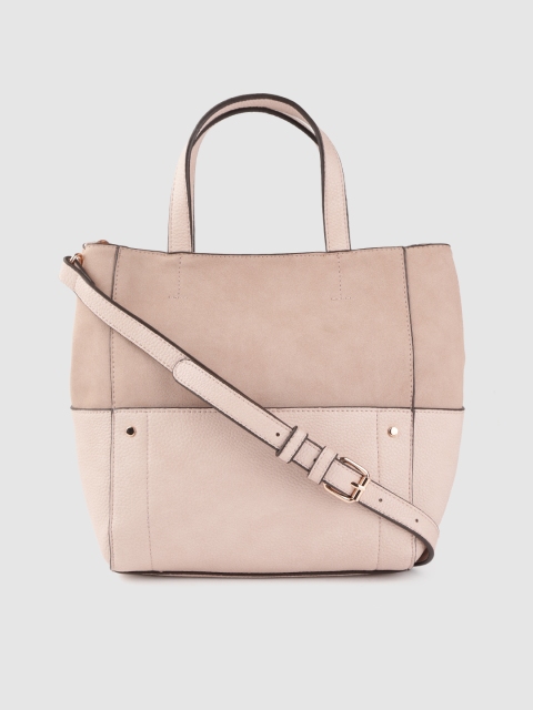 

DOROTHY PERKINS Peach-Coloured Solid Handheld Bag