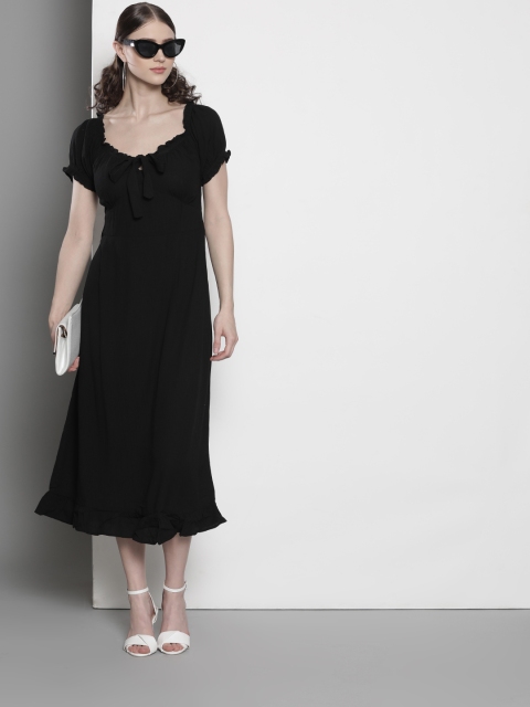 

DOROTHY PERKINS Women Black Solid A-Line Dress
