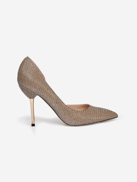 

DOROTHY PERKINS Women Gold-Toned Embellished Pumps