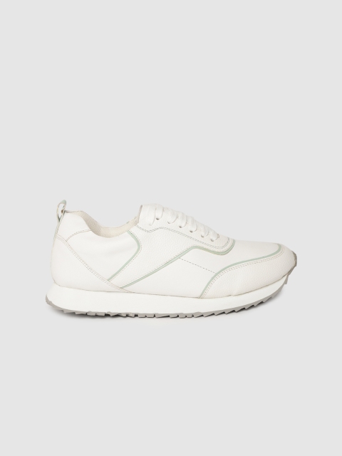

Mast & Harbour Women Off-White Solid Sneakers