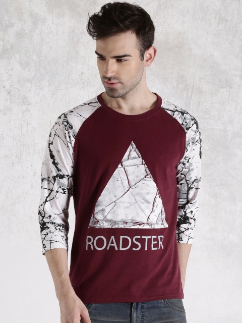 

Roadster Maroon Printed T-shirt