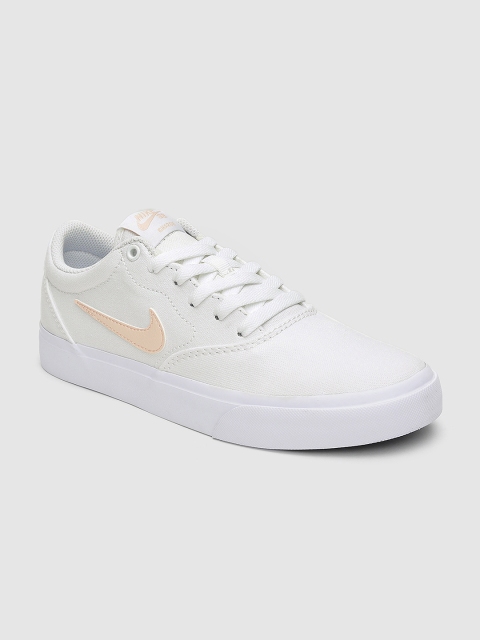 

Nike Women White SB CHARGE CNVS Skateboarding Shoes
