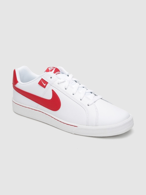 

Nike Men White And Red COURT ROYALE TAB Leather Sneakers