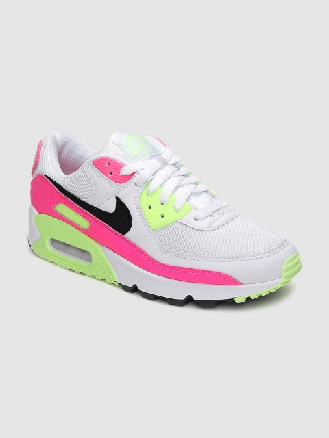 

Nike Women White and Pink AIR MAX 90 Sneakers