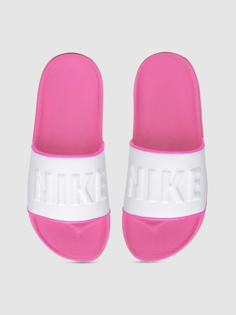 

Nike Women Pink & White Printed Sliders