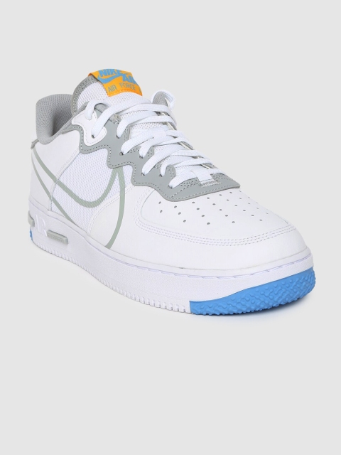 

Nike Men White AIR FORCE 1 REACT Sneakers