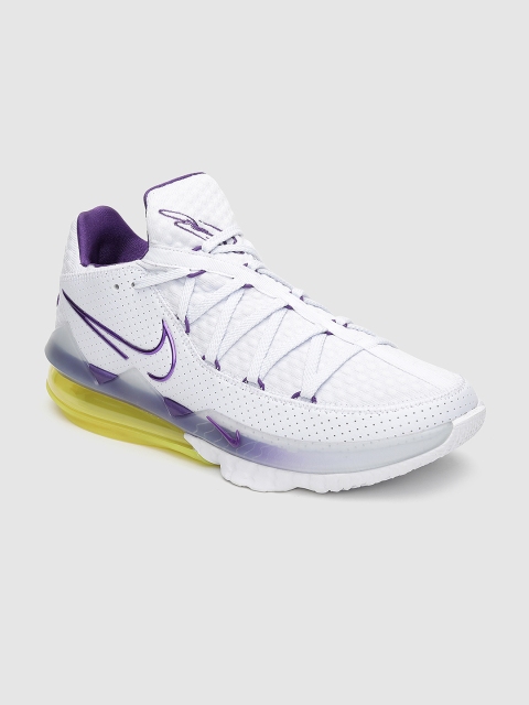 

Nike Men White LEBRON XVII LOW Basketball Shoes