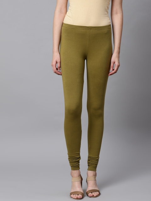 

Kifahari Women Olive Green Solid Leggings