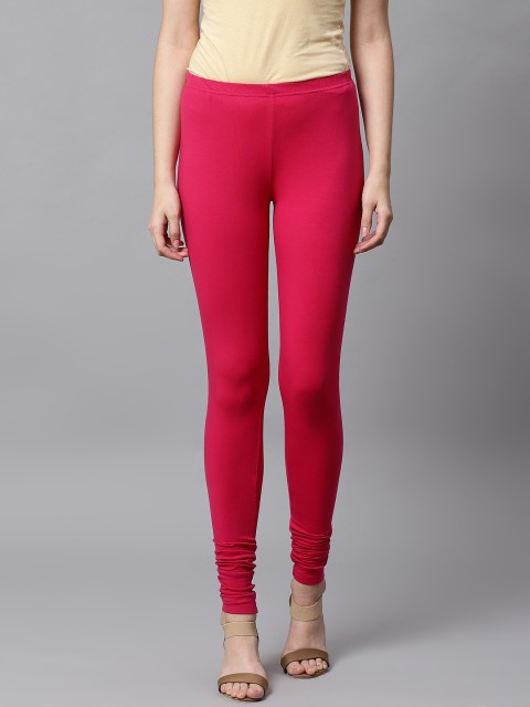 

Kifahari Women Magenta Solid Churidar Length Leggings