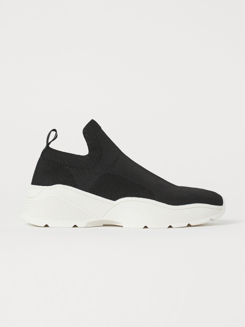 

H&M Women Black Solid Fully-Fashioned Trainers