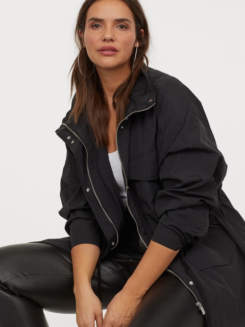 

H&M Plus Women Black Utility Sustainable Jacket