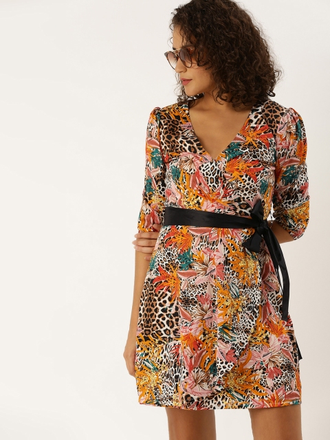 

DODO & MOA Women Multicoloured Printed Fit and Flare Dress, Multi