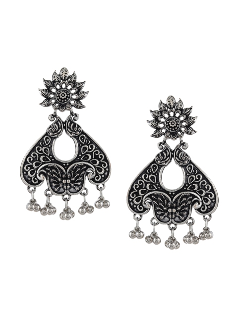 

Silvermerc Designs Silver-Plated Contemporary Handcrafted Drop Earrings