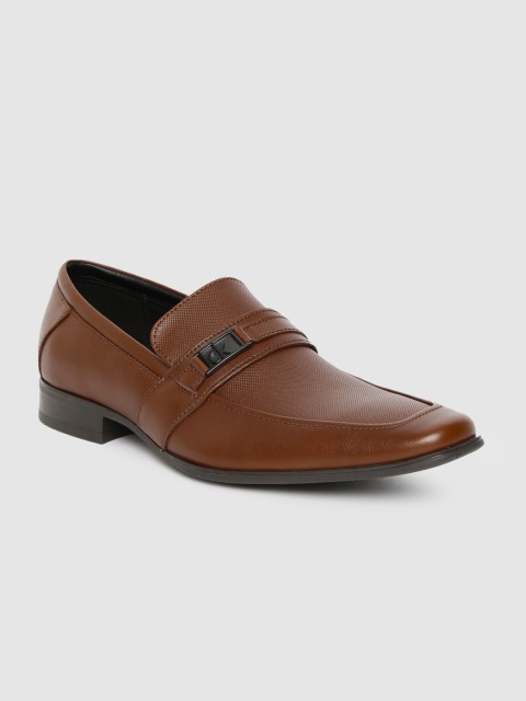 

Calvin Klein Men Tan Brown Slip-On Leather Formal Shoes