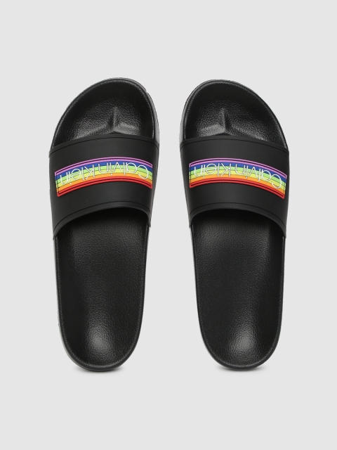 

Calvin Klein Men Black Printed Sliders