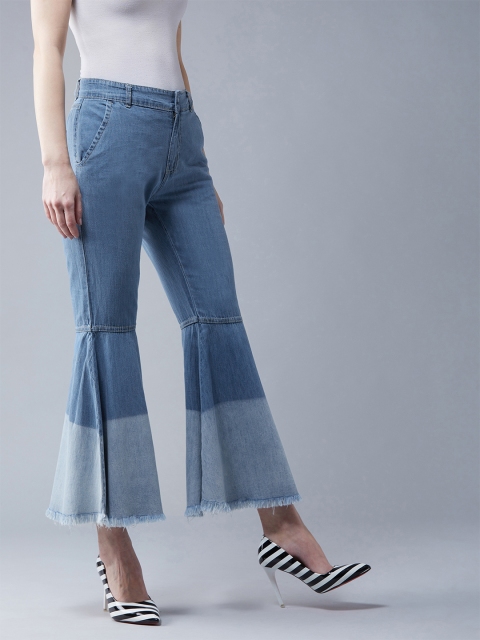 

DOLCE CRUDO Women Blue Relaxed Fit Mid-Rise Clean Look Stretchable Jeans